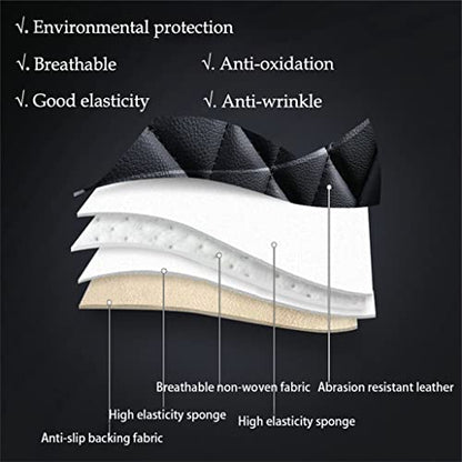 Luxury 5 Seats Car Seat Covers for Honda HRV 2026 Vehicles Front&Rear Seat Protector Waterproof Leather Seat Cushion Black