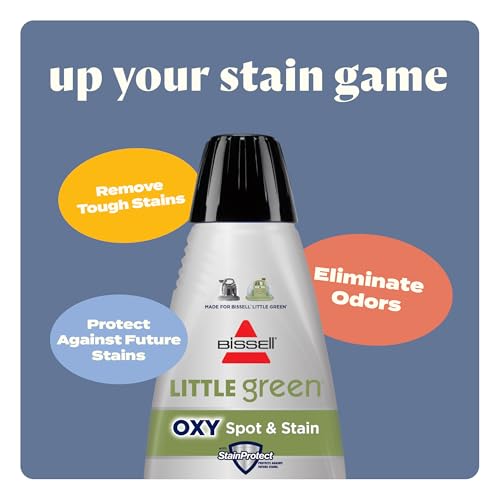 BISSELL Little Green Mini Portable Carpet and Upholstery Deep Cleaner, Car/Auto Detailer, with HydroRinse Self-Cleaning Tool and 4" Tough Stain Tool, Tea Green, 4075 - style: Little Green Mini