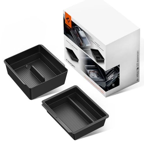 Spigen Center Console and Armrest Organizer for Tesla Model Y Juniper (Only Premium & Performance 2025/2026) and Model 3 Highland (Standard, Premium & Performance 2024/25/26) - size: Center Console + Armrest Organizer Bundle