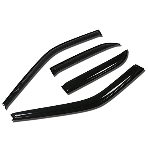 Auto Dynasty 4Pcs Tape-On Window Visor Deflector Rain Guard Compatible with 1984-1992 Toyota Corolla 4-Door, Acrylic - size: 84-92 Toyota Corolla 4-Door