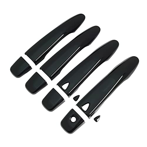 AOKIO Glossy Black Exterior Door Handle Cover Trim for Nissan Murano 2015-2022, Rogue 2014-2019, Maxima 2016-2022 (with Smart Keyhole)