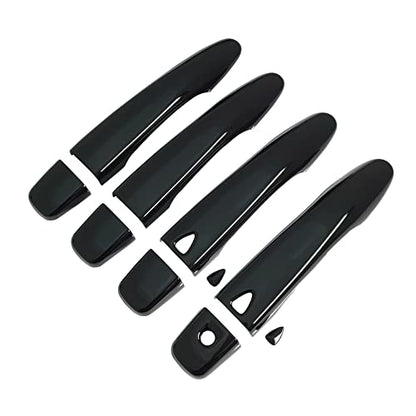 AOKIO Glossy Black Exterior Door Handle Cover Trim for Nissan Murano 2015-2022, Rogue 2014-2019, Maxima 2016-2022 (with Smart Keyhole)
