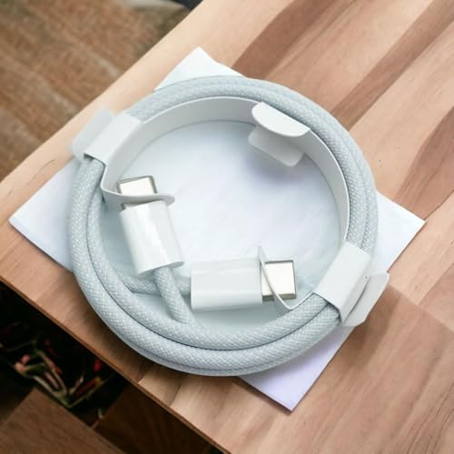 2pack 6FT Long USB C to USB C Cable Compatible for iPhone 17/16/15, 17 16 15 Pro Max, Plus, 16E, 17Air Carplay Charger Cord, AirPods 4, AirPods Pro (2nd/3rd Gen) Woven Car Charging Charger Cord - size: 6FT, style: USB C to USB C 2pack