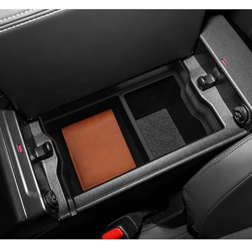 LUWU 2026 RAV 4 Center Console Organizer Compatible with 2026 Toyota RAV 4 Accessories Armrest Console Secondary Storage Box Insert Tray ABS Material Black (Not For Limited Trim) - color: 2026 RAV 4 Console Storage Box