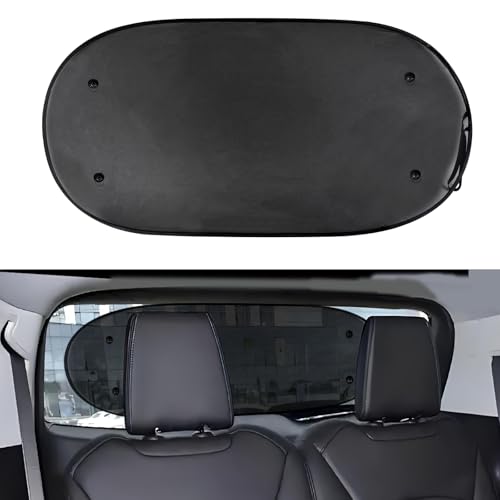 Car Rear Window Sun Shade, 39.76"×19.88" Folding Automotive Windshield Sun Shade with Suction Cup, Universal Rear Facing Car Seats Sunlight Shield Blocker Mesh Cover for Baby Kid Pet