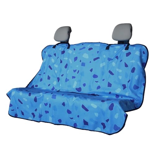 Back Seat Cover for Car Trucks Van SUV,Waterproof Rear Bench Towel Seat Covers for Dogs and Kids,Automotive Backseat Protector (Blue Marbling) - color: Blue Marbling, size: Rear Bench Seat Towel