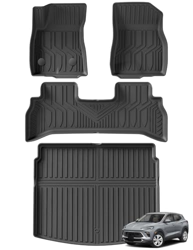 SMABEE Floor Mats & Cargo Mat for 2024-2026 (Only Fit FWD) Buick Encore GX Accessories All Weather TPE Floor Liners Trunk Mat 1st 2nd Row Interior (Cargo Mat Only Fit The Rear Deck in Upper Position) - size: Floor Mats & Cargo Mat