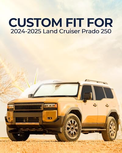 Car Window Shades for Toyota Land Cruiser Prado 250 2024-2025, 8pcs Full Coverage Window Covers Sunshades for Front, Side and Rear Windows, Privacy Window Shade Keep Vehicle Cool for Camping Napping - size: For Toyota Land Cruiser Prado 250 2024-2025