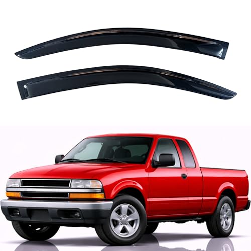 KPY Rain Guards Fit for 1994-2004 Chevrolet S10/GMC Sonoma, Out-Channel Window Visors Vent Wind Deflectors 2PC, Truck Accessories for 1995-2005 Chevy S10 Blazer/GMC S15 Jimmy, 1996-2000 Isuzu Hombre - size: 1994-2004 S10/Sonoma