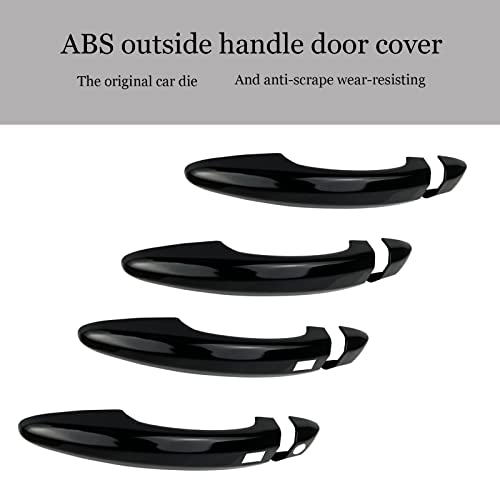 Trim Fit Door Handle Covers for Nissan Sentra 2020-2022, Altima 2019-2022 & Rogue 2021-2022 (Black) - color: Black