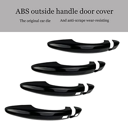 Trim Fit Door Handle Covers for Nissan Sentra 2020-2022, Altima 2019-2022 & Rogue 2021-2022 (Black) - color: Black