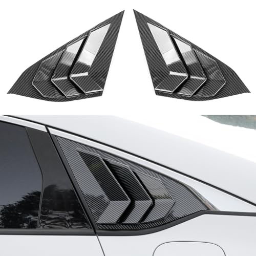 YINGTUU for Honda Accord Accessories 10th Gen 2018 2019 2020 2021 2022 Rear Window Louvers Blinds Trim-Carbon Fiber Pattern - color: Rear Side Window Louvers