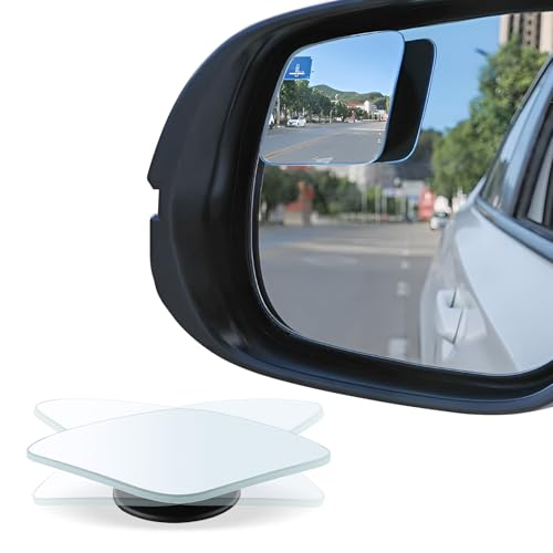 LivTee Blind Spot Mirror，Rhombus Shaped HD Glass Frameless Convex Rear View Mirror with wide angle Adjustable Stick for Cars SUV and Trucks, Pack of 2 - color: Rhombus, size: Pack of 2