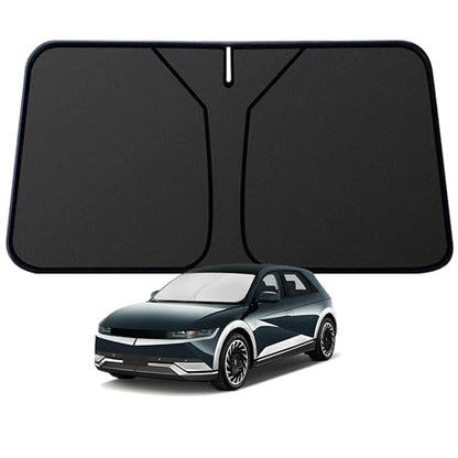 Customized Windshield Sun Shade for Hyundai Ioniq 5 2022-2024 2026 Blocks UV Rays Accessories,1:1 Tailored Foldable Thickened Wear-Resistant Front Window Sunshade Visor,Keeps Your Car Cooler - size: FOR Hyundai Ioniq 5 2022-present