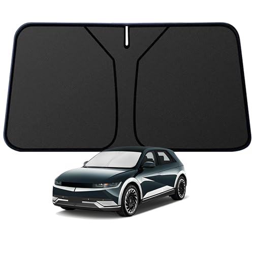 Customized Windshield Sun Shade for Hyundai Ioniq 5 2022-2024 2026 Blocks UV Rays Accessories,1:1 Tailored Foldable Thickened Wear-Resistant Front Window Sunshade Visor,Keeps Your Car Cooler - size: FOR Hyundai Ioniq 5 2022-present