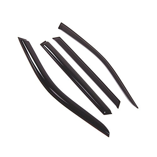 Outside Mount Window Vent Visors Rain Guards Compatible with BMW X5 2007-2013 | Side Window Wind Deflectors Rain Shields | Black Tinted, 4 Pcs Set, BGWV-519 - color: Black Tinted, size: For BMW X5 2007-2013