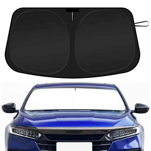 Car Windshield Sun Shade for 2018-2024 2025 2026 Honda Accord Front Window Sun Visor Reflector 210T Blocks UV Rays Foldable Sunshade Car Interior Protection Accessories - size: For 2018-2026 Honda Accord