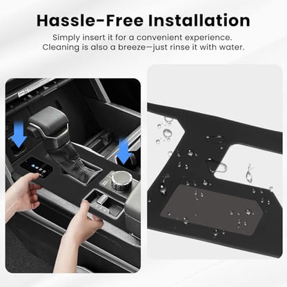 Autorder Central Control Gear Shift Panel Trim Cover for 2022 2023 2024 2025 2026 Toyota Tundra/Sequoia Accessories,Silicone Dashboard Gear Shift Cover Panel for Scratch & Dust Resistant - Black - size: 2022-2026 Toyota Tundra/Sequoia
