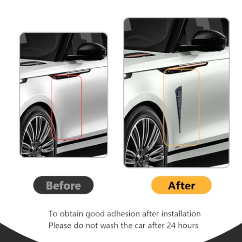 POVTII 2PCS Car Fender Side Vents, Carbon Fiber Spoiler Body Decoration, Auto Exterior Accessories Air Inlet Grille Trim Cover, Black Carbon Fiber - size: Black Carbon Fiber