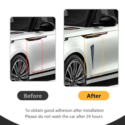 POVTII 2PCS Car Fender Side Vents, Carbon Fiber Spoiler Body Decoration, Auto Exterior Accessories Air Inlet Grille Trim Cover, Black Carbon Fiber - size: Black Carbon Fiber