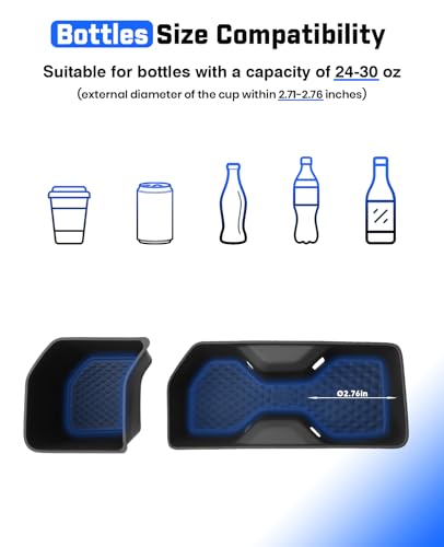 Autorder 2PCS Cup Holder Inserts for 2024 2025 2026 Toyota Grand Highlander Accessories,Silicone Grand Highlander Center Console Cup Holder,Anti-Slip Waterproof Storage Accessories - size: 2024-2026 Toyota Grand Highlander
