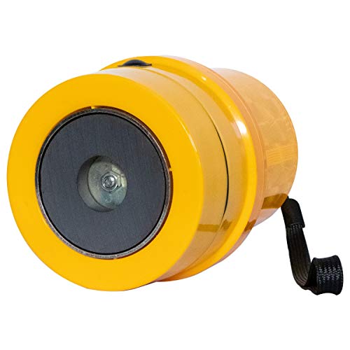 VULCAN Amber LED Emergency Warning Beacon - Portable - Magnetic and Battery-Operated - 24 LEDs - Photocell Technology - Operates in Low Light or Dark Conditions Only