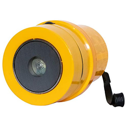 VULCAN Amber LED Emergency Warning Beacon - Portable - Magnetic and Battery-Operated - 24 LEDs - Photocell Technology - Operates in Low Light or Dark Conditions Only