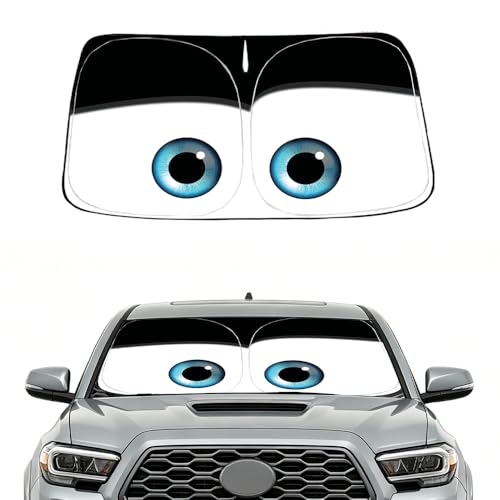Gven Windshield Sun Shade for Toyota Tacoma 2016-2025 2026 Accessories 2Dr 4Dr Pickup Truck Accessories Car Shades Front Windshield Sunshades UV Heat Protector (Tacoma) - color: Black, size: Tacoma