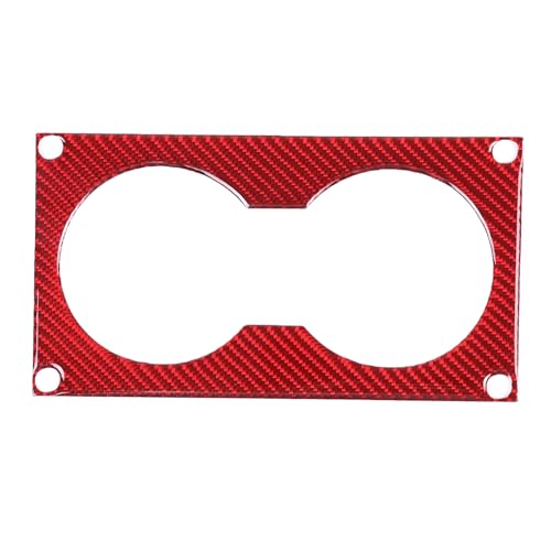 Car Center Console Water Cup Holder Trim Compatible with INEOS Grenadier 2020-2024, Center Console Armrest Box Cup Holder Panel Anti-Scratch Panel Decorative Sticker Interior Accessories (Red)