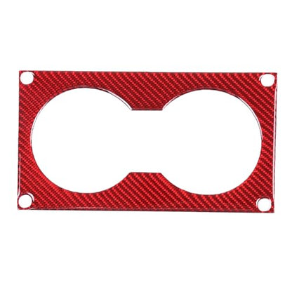 Car Center Console Water Cup Holder Trim Compatible with INEOS Grenadier 2020-2024, Center Console Armrest Box Cup Holder Panel Anti-Scratch Panel Decorative Sticker Interior Accessories (Red)