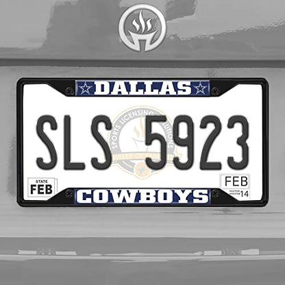 FANMATS NFL Unisex-Adult Black License Plate Frame