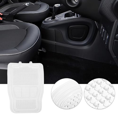 Healeved Silicone Car Floor Mat, Front Vehicle Foot Mat, Waterproof PVC Automotive Floor Protection for Easy Cleaning and Sturdy Use