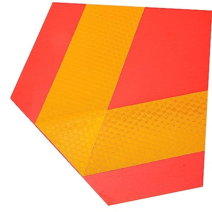 2pcs Magnetic Triangle Reflectors for Slow Moving Vehicle Safety Sign Engineer Grade Aluminum Cycling Safety Triangle