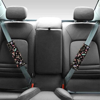Mushroom Car Seat Belt Cover Pad Soft Comfortable Seat Strap Pads Compatible with All Model Seatbelt Covers Can Be Used As A Backpack Shoulder Pad Butterfly Car Seat Shoulder Strap Pads - color: Mushroom Butterfly