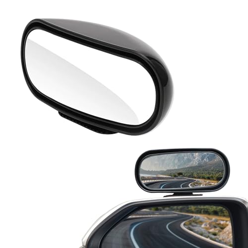 Car Blind Spot Mirror, Side Mirror Blind Spot, 360 Degree Convex Wide Angle Rear View Mirrors, Adjustable Self Adhesive Rear View Exterior Accessories Universal for Car Truck SUV (Black) - color: Black