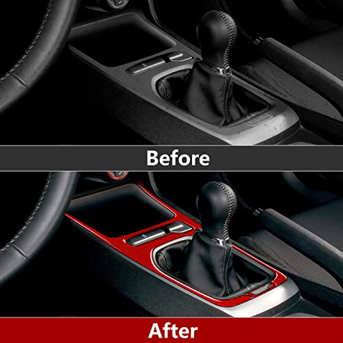 Car Gear Shift Box Panel Sticker Carbon Fiber Decal Interior Trim for Chevrolet Camaro 2010 2011 2012 2013 2014 2015 Accessories - color: Gear Shift Box Panel