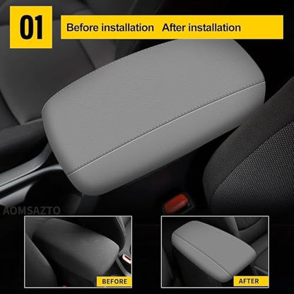 AOMSAZTO Light Gray Console Covers for 2011-2019 Ford Explorer - color: gray