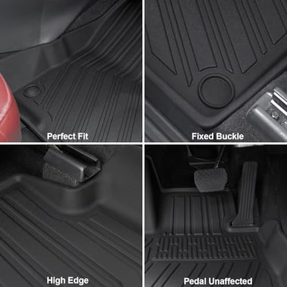 Floor Mats for Mazda CX-5 2017-2025, All Weather Floor Mats Trunk Cargo Liner with Backrest Protectors and Door Sill Guards Accessories, Full Coverage Set