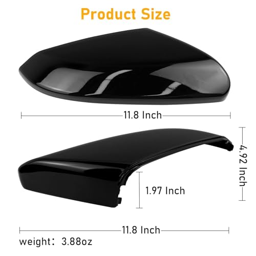 Moonlinks Compatible with 2016-2021 Honda Civic Passenger Side Mirror Cover,Glossy Black for 10th Gen Civic,2019-2022 Insight,RH Side Door Rearview Mirror Cap Trim(1PC) - size: 10th-right Black
