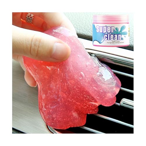 Car Cleaning Gel, Vehicle Dust Detailing Putty Slime Cleaner Kit for Air Vent, Reusable Automotive Interior Detail Clean Mud Removal Tool, Universal for SUV Sedan Truck (Pink) - color: Pink
