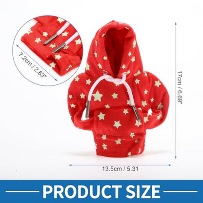 Universal Shift Knob Cover Star Glow in the Dark Pattern Gearstick Hoodie Shifter Lever Knob Hoodie for Car RV Truck SUV Fabric Red - color: Red