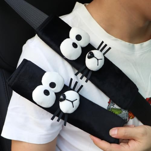 Car Plush seat Belt Cover Shoulder pad, Cute Little Dog Pattern Design, Interior Decoration Product, Suitable for Children and Adults (Cute Dog)