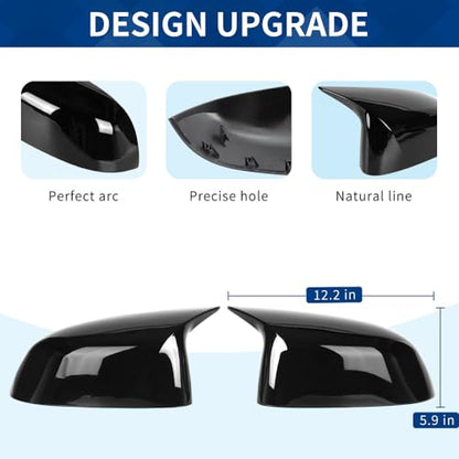 Side Mirror Cover Compatible with X3 G01 X4 G02 / Pre-lci X5 G05 X6 G06 X7 G07 (Gloss Black, G01 G02 G05) - color: Gloss Black, size: G01 G02 G05