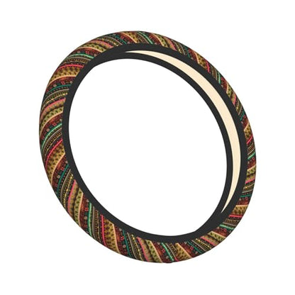Boho Hippie Elastic Steering Wheel Cover Universal 15 Inch - color: 3