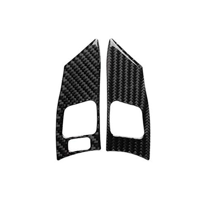 NVCNX Real Premium Carbon Fiber for Lexus IS250 is 250 IS350 2006-2013 2007 2008 2009 2010 2011 2012 / IS250C IS350C 2010-2015 Accessories Car Dashboard Button Frame Cover Interior Trim Sticker 2PCs - color: Steering Wheel Button Frame - A
