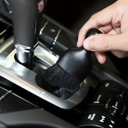 2Pcs Soft Bristle Car Interior Cleaning Brush - Compact Dust Removal Tool for Seats, Vents & Consoles (Non-Scratch Portable Design) - color: White