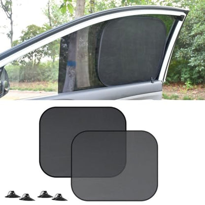 2PCS Car Side Window Sun Shade with 4 Suction Cups - Sun, Glare and UV Rays Protection - Universal Automotive Window Thermal Protectors Accessories for Truck SUV Car (17.3"x14.2") - size: 17.3"x14.2"
