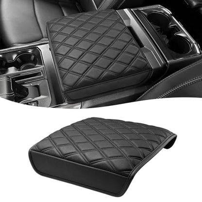 Center Console Armrest Cover for Ford F150 2021 2022 2023 2024 2025 2026, Arm Rest Protective Cushion Pad, Interior Accessories, Black (Fits Work Surface Console Only) - size: Work Surface, 21-26 F150, Black
