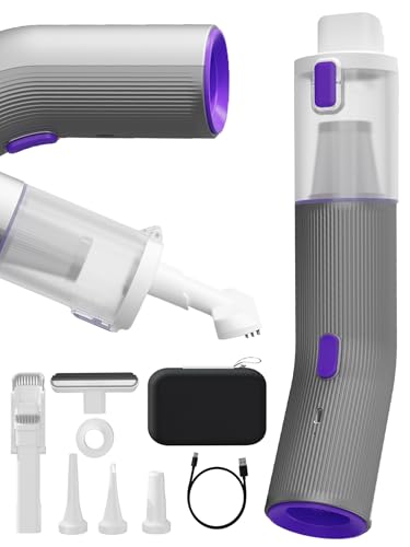 Vogano Cordless Car Vacuum, 4-in-1 Portable Mini Handheld Vacuum Cleaner with 15000pa High Power, 2 Suction Modes & Multi-Nozzles for Car Home Office Pet, Silver - color: Silver