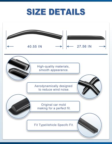 Out-Channel Window Rain Guards Fit for 2003-2009 Toyota 4Runner, Extra Durable Window Visors Vent Visors Vent Shades Wind Deflector Dark Smoke Car Tape-on with Thicker 4PCS - size: Fit for 2003-2009 Toyota 4Runner